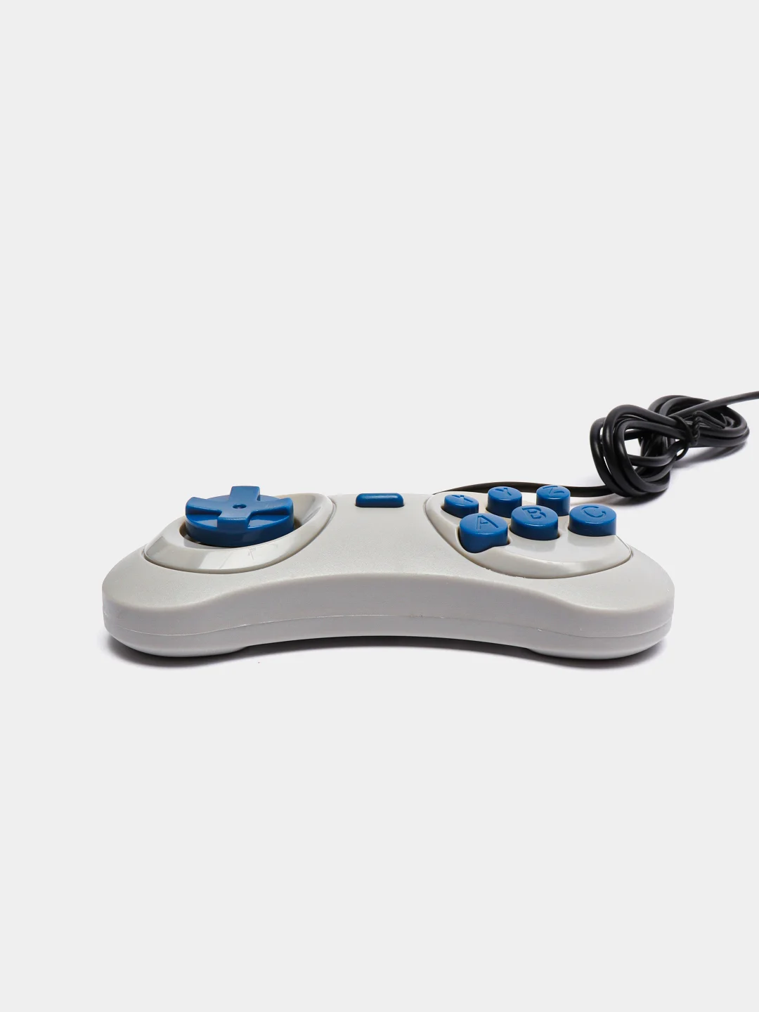Джойстик / геймпад 8 bit 9 pin узкий разъем серый для игровой приставки Dendy Денди