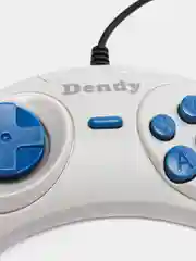 Джойстик / геймпад 8 bit 9 pin узкий разъем серый для игровой приставки Dendy Денди
