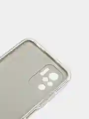 Серебряный чехол Xiaomi Redmi Note 10 / Redmi Note 10S / Poco M5s блестящий с защитой камеры