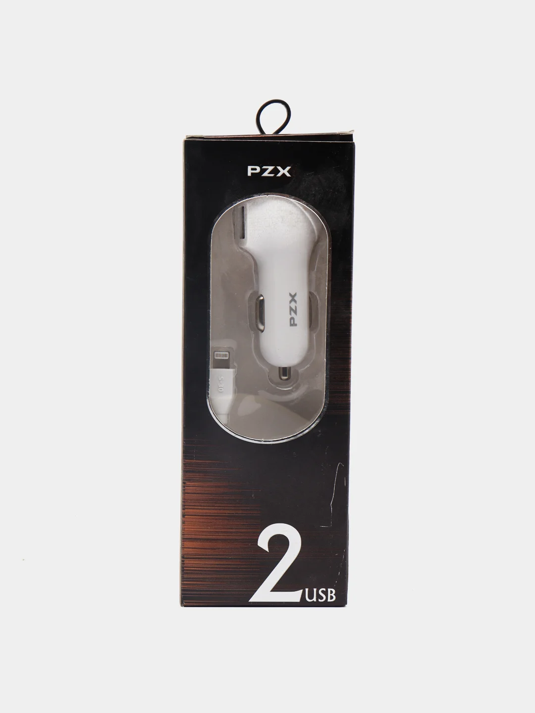 Белый автомобильное зарядное устройство PZX (2 USB, 2.1 A)