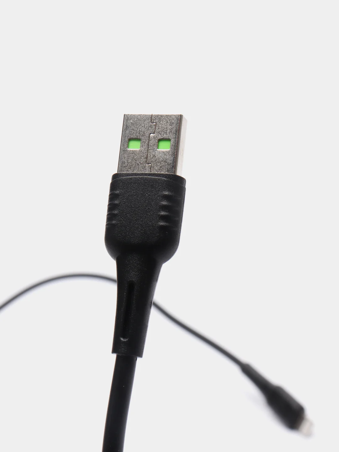 Черный кабель Micro-USB, Type-C, Lightning, ткань, 1 м