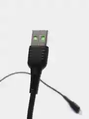 Черный кабель Micro-USB, Type-C, Lightning, ткань, 1 м