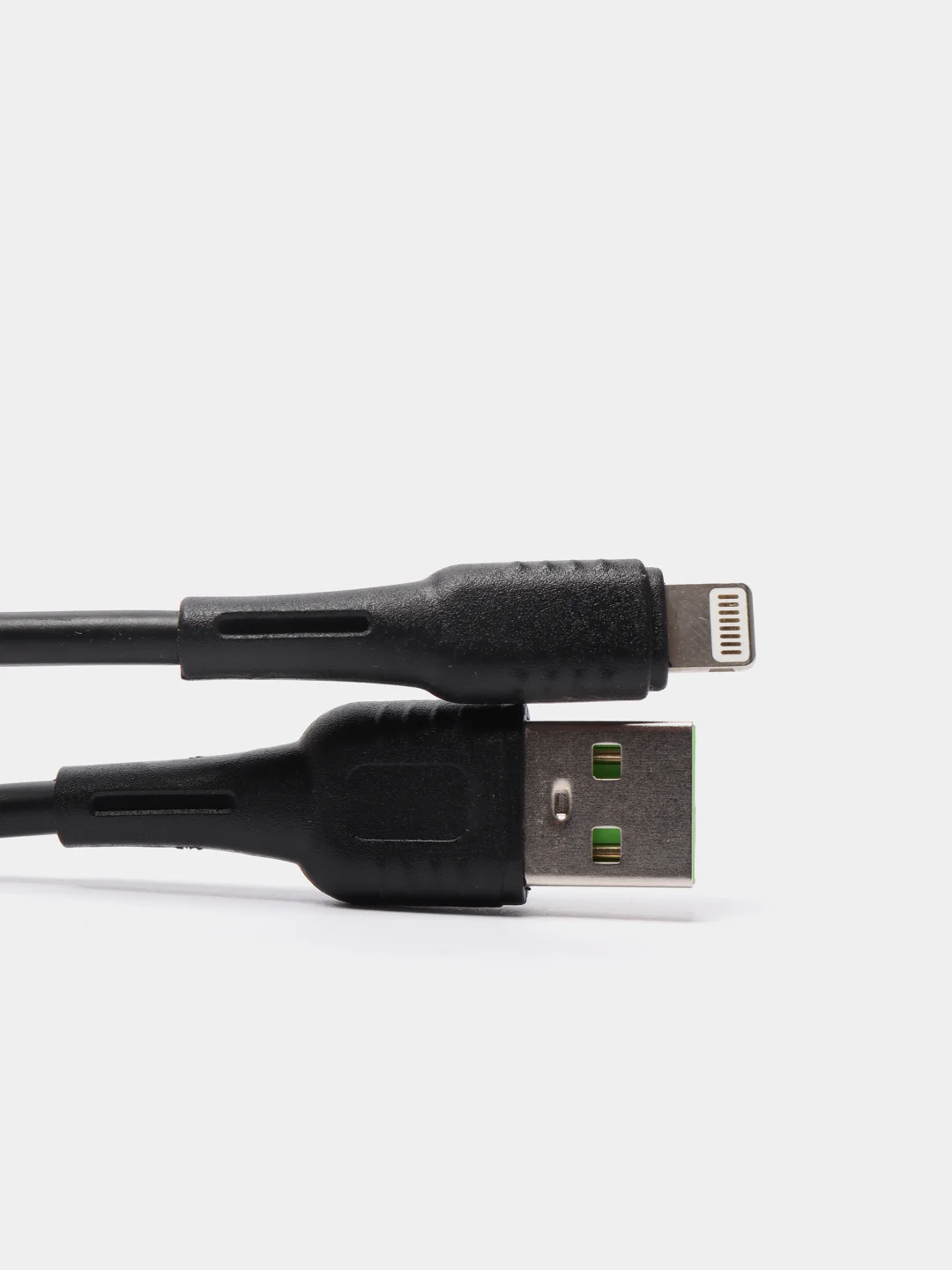 Черный кабель Micro-USB, Type-C, Lightning, ткань, 1 м
