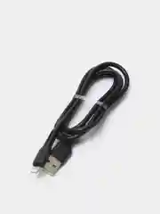 Черный кабель Micro-USB, Type-C, Lightning, ткань, 1 м