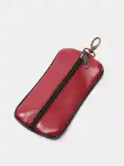 Бордовый ключница из экокожи