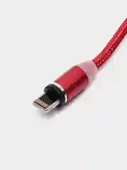 Красный кабель для зарядки, 2.1A + магнитный коннектор, Lightning, Type-C, Micro USB, 1 метр