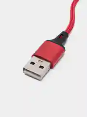 Красный кабель для зарядки, 2.1A + магнитный коннектор, Lightning, Type-C, Micro USB, 1 метр
