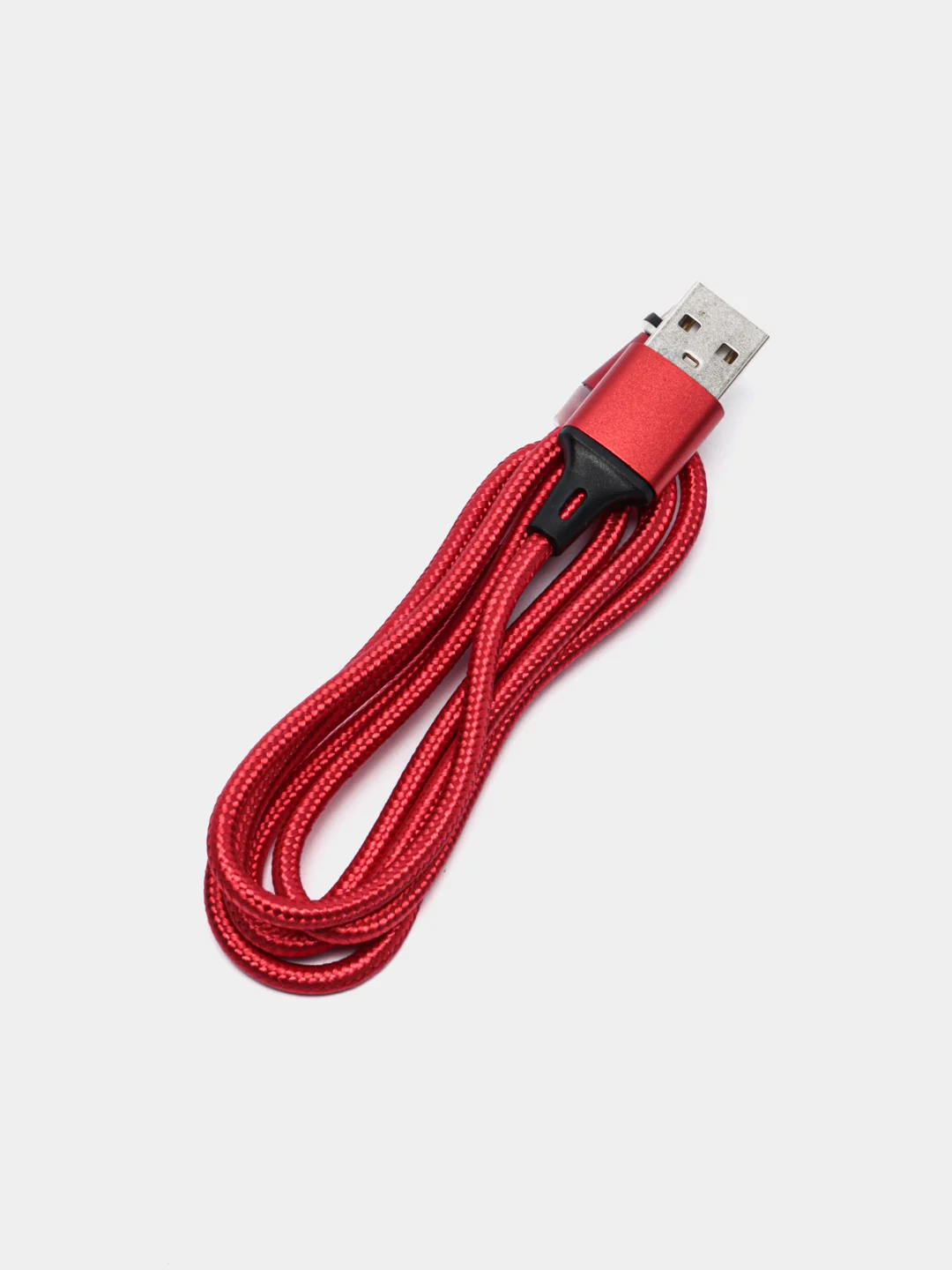 Красный кабель для зарядки, 2.1A + магнитный коннектор, Lightning, Type-C, Micro USB, 1 метр