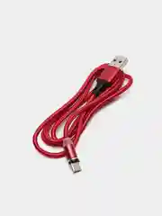 Красный кабель для зарядки, 2.1A + магнитный коннектор, Lightning, Type-C, Micro USB, 1 метр