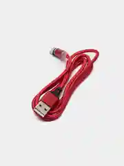 Красный кабель для зарядки, 2.1A + магнитный коннектор, Lightning, Type-C, Micro USB, 1 метр