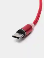 Красный кабель для зарядки, 2.1A + магнитный коннектор, Lightning, Type-C, Micro USB, 1 метр
