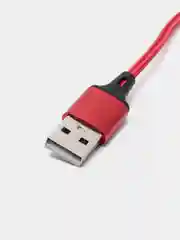Красный кабель для зарядки, 2.1A + магнитный коннектор, Lightning, Type-C, Micro USB, 1 метр