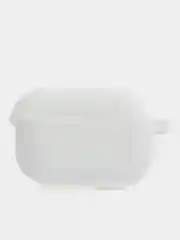 Чехол для наушников Air Pods Pro с карабином белый