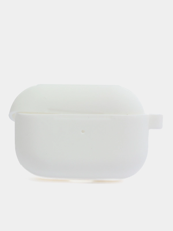 Чехол для наушников Air Pods Pro с карабином белый