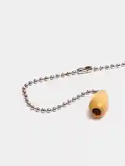 Серебряный выключатель (дергалка) для  бра с проводом и наконечником, золото/серебро