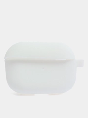 Чехол для наушников AirPods Pro с карабином, белый