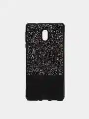 Черный чехол Nokia 3 силиконовый со стразами