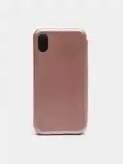 Розовый чехол книжка iPhone X, iPhone Xs