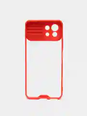 Красный чехол для Xiaomi MI 11 Lite с защитой камеры, раздвижное окно