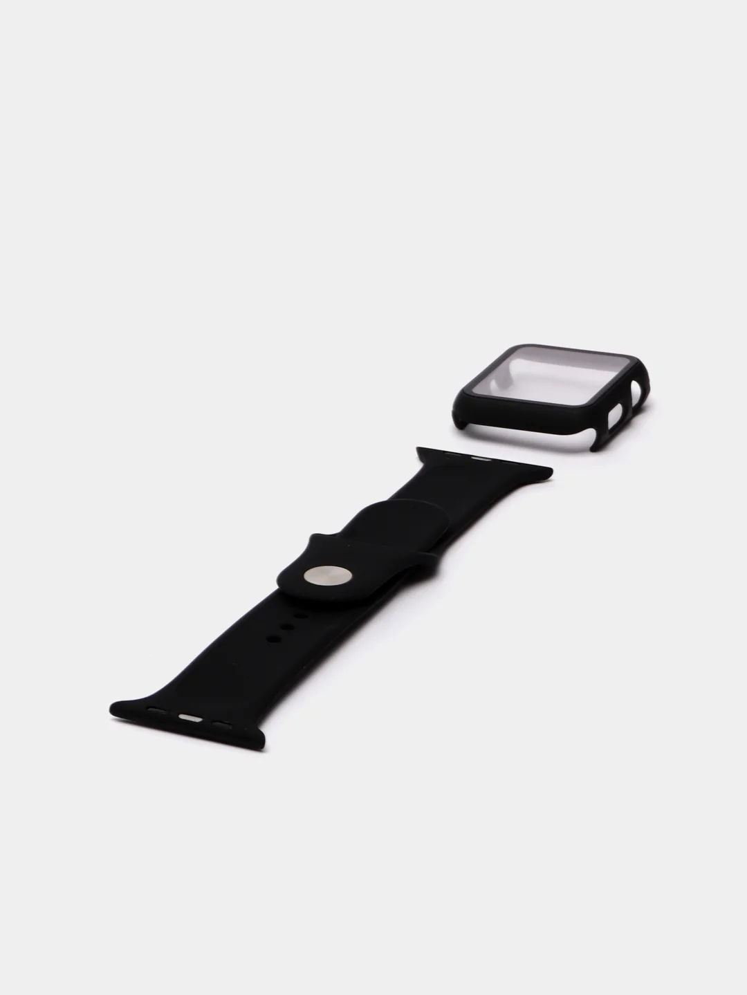 Черный ремешок, бампер и стекло Apple Watch Classic 38 40 42 44 mm Series 1, 2, 3, 4, 5, 6, SE