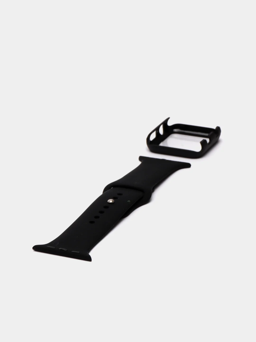 Черный ремешок, бампер и стекло Apple Watch Classic 38 40 42 44 mm Series 1, 2, 3, 4, 5, 6, SE