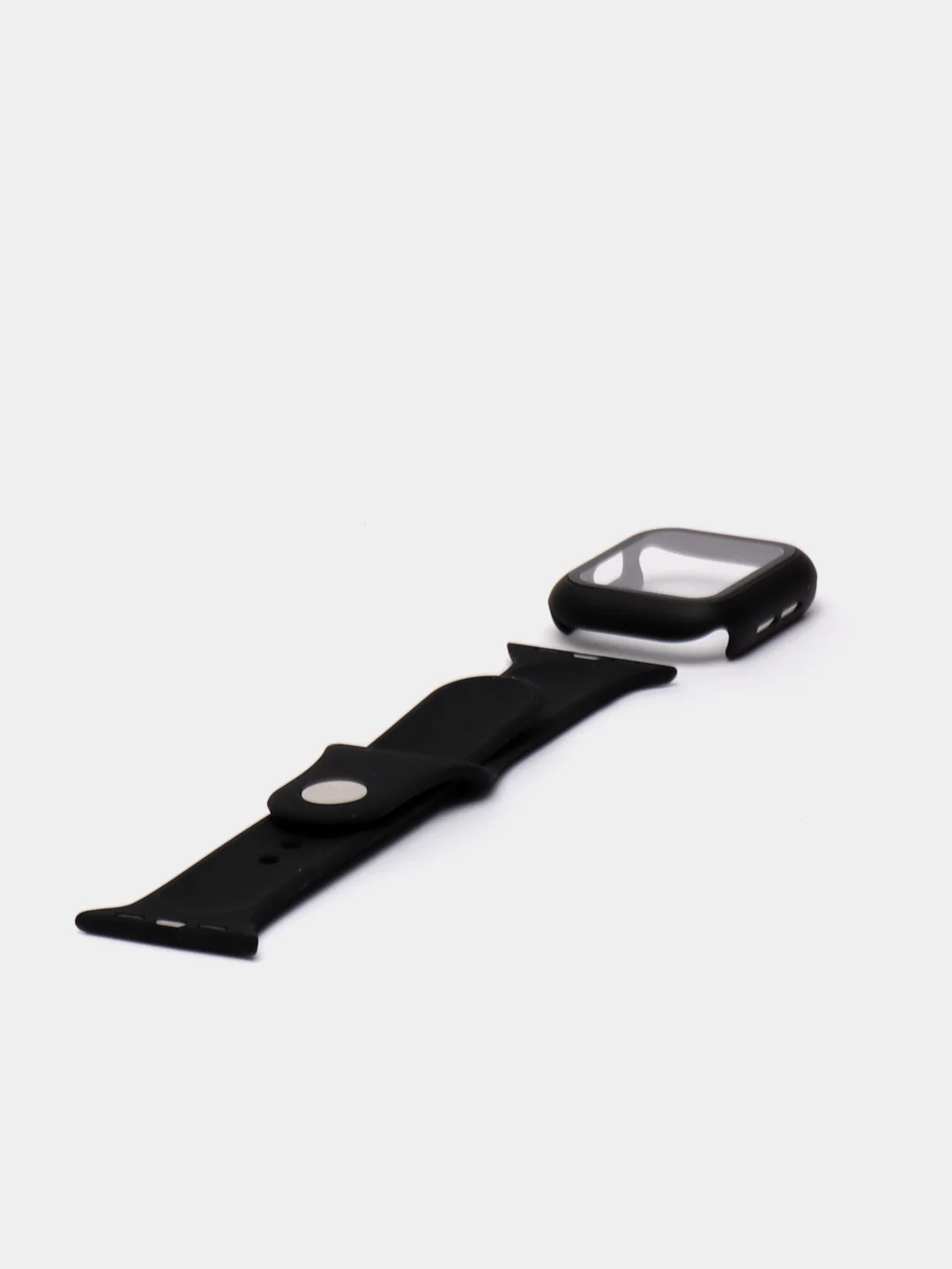 Черный ремешок, бампер и стекло Apple Watch Classic 38 40 42 44 mm Series 1, 2, 3, 4, 5, 6, SE