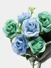 Голубой розы кустовые искусственные