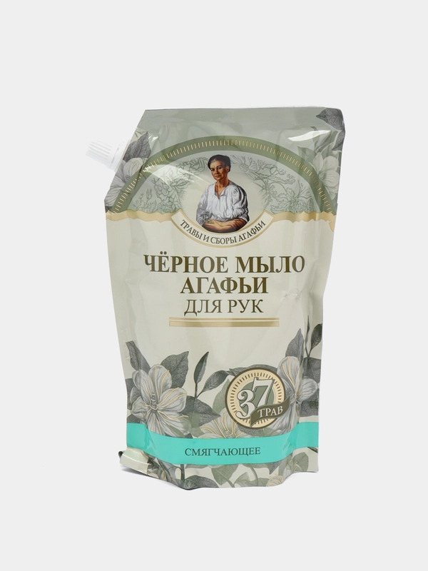 Мыло черное для рук Рецепты бабушки Агафьи, смягчающее, увлажняющее, 500 мл