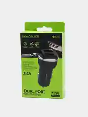 Черный автомобильное зарядное устройство Borofone BZ13 Extreme с 2 USB портами, 2.4А, 5V