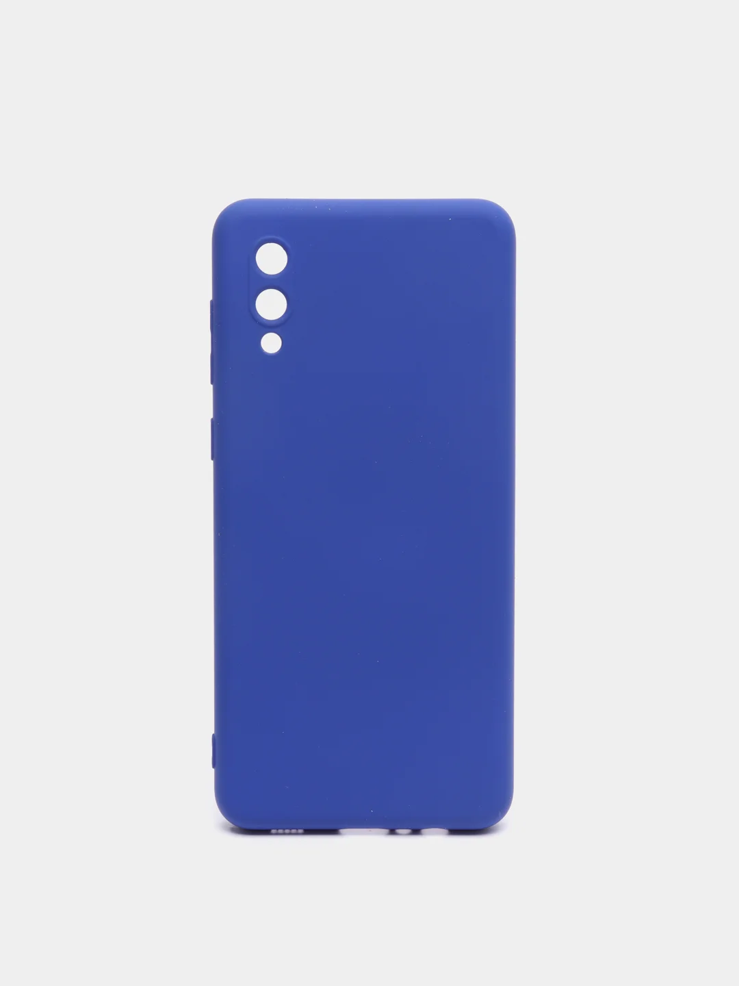 Синий чехол Silicone Cover для Samsung Galaxy A02, силиконовый