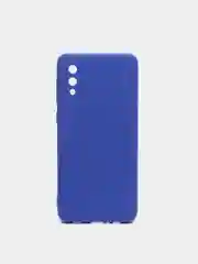 Синий чехол Silicone Cover для Samsung Galaxy A02, силиконовый