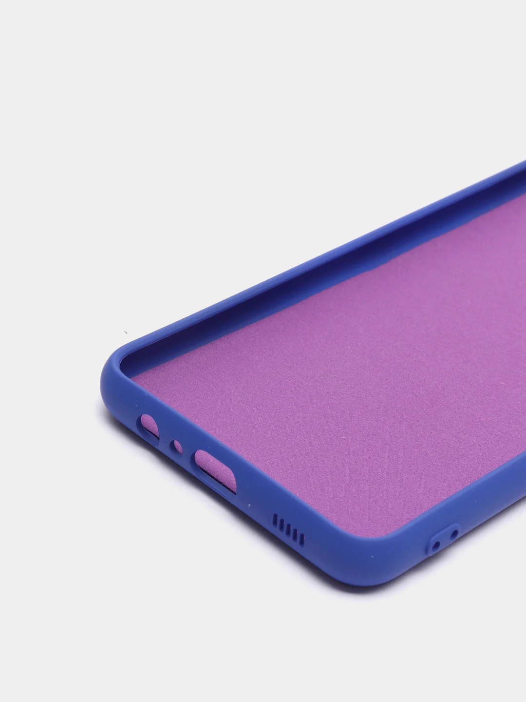 Синий чехол Silicone Cover для Samsung Galaxy A02, силиконовый