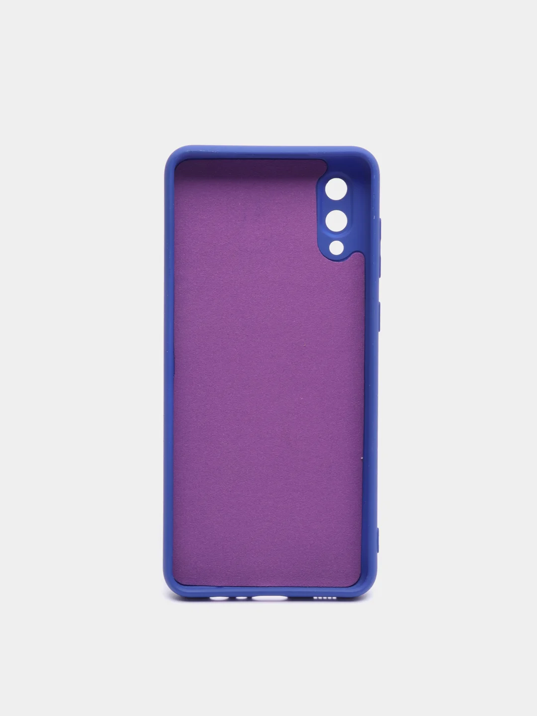 Синий чехол Silicone Cover для Samsung Galaxy A02, силиконовый