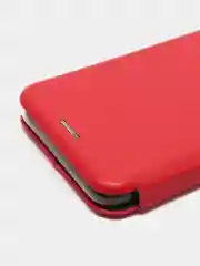 Красный чехол книжка Samsung Galaxy A6 Plus 2018 / J8 2018, Самсунг Галакси А6 Плюс / Джи8 2018