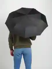Черный зонт автомат, крепкие спицы
