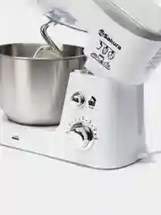 Белый миксер Sakura SA-6327W планетарный, с чашей 3.5л, 1000Вт