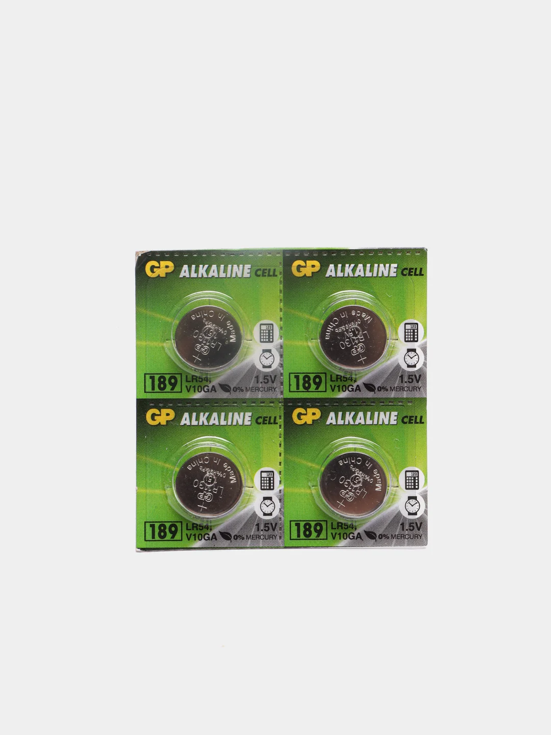 Батарейки GP AG10 (LR1130, G10, LR54, 389, 390, SR1130) для калькулятора