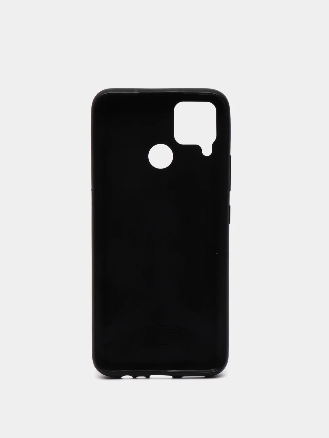 Синий силиконовый чехол накладка для Realme C15 с текстурой кожи (под кожу)