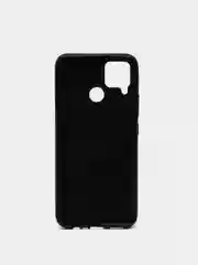 Синий силиконовый чехол накладка для Realme C15 с текстурой кожи (под кожу)