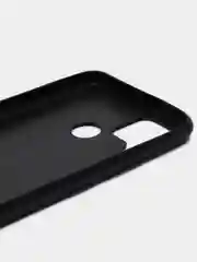 Синий силиконовый чехол накладка для Realme C15 с текстурой кожи (под кожу)