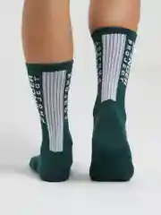 Зеленый носки высокие с надписью
