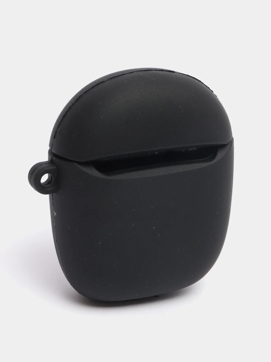 Черный чехол для беспроводных наушников Apple AirPods 1/2, с карабином, силиконовый