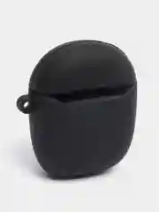 Черный чехол для беспроводных наушников Apple AirPods 1/2, с карабином, силиконовый