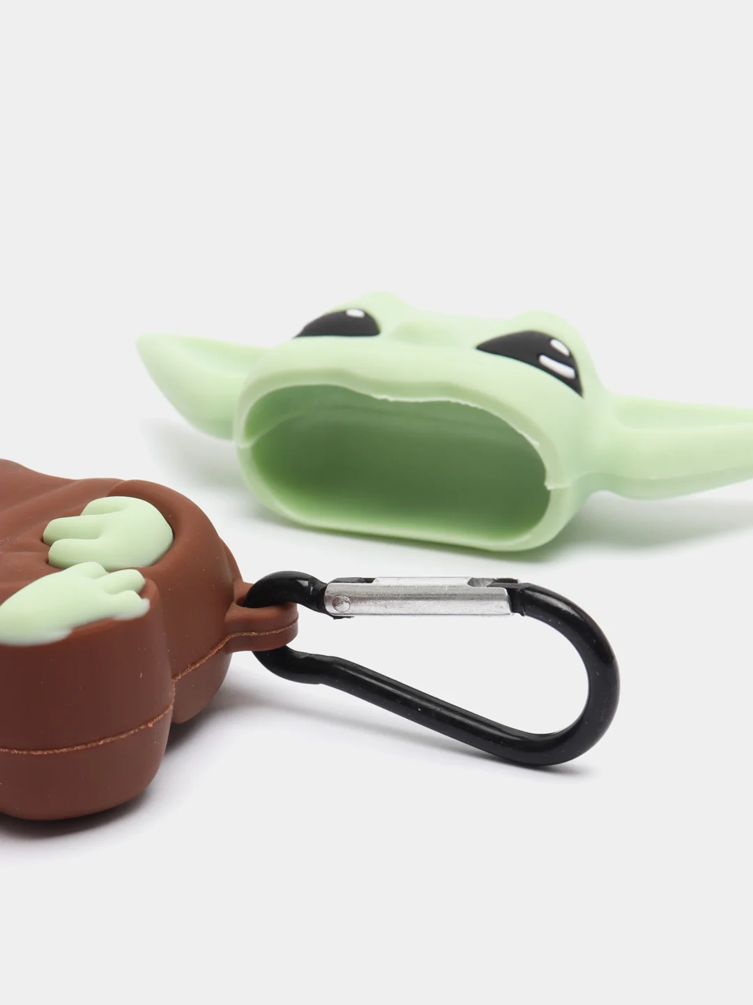 Мятный чехол для беспроводных наушников Apple AirPods 1/2, с карабином, силиконовый