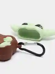 Мятный чехол для беспроводных наушников Apple AirPods 1/2, с карабином, силиконовый