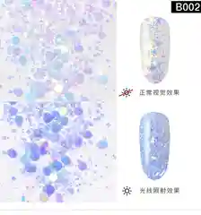 Голубой глиттер для дизайна ногтей