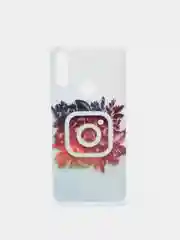 Серый меланж чехол для Xiaomi Redmi 7, Redmi 7A, Redmi 9A, с принтом