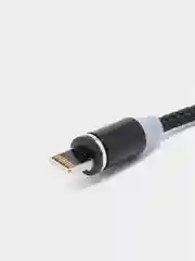 Черный usb кабель 2-х метровый магнитный  X-cable 2.1 А+магнитный коннектор(micro, type c, ios)