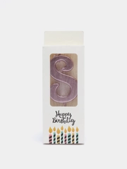 Свечи цифры для торта Happy Birthday / 5 цветов.