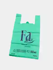 Зеленый пакет майка "Fa", 30см*54см